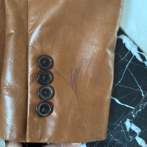 Ralph Lauren Women's Tan Leather Blazer - Picture 8 of 8